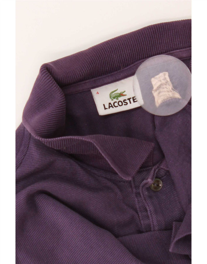 Lacoste Mens Polo Shirt Size 4 Medium Purple Cotton