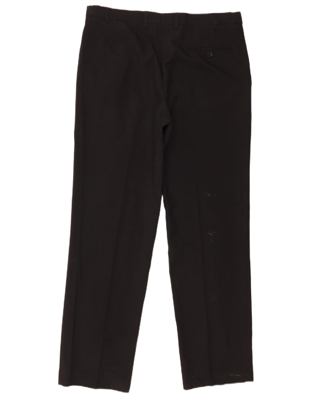 Marks & Spencer Mens Regular Fit Suit Trousers W36 L31 Black Polyester