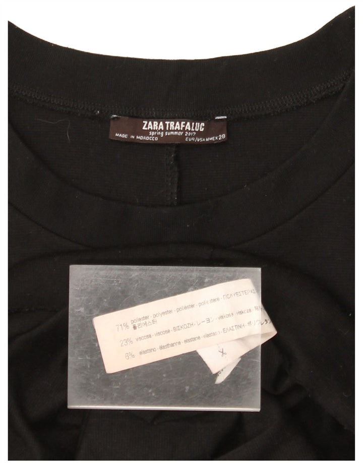 ZARA Womens Oversized T-Shirt Dress UK 14 Medium Black Polyester