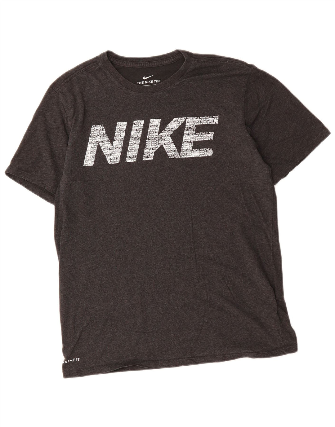 NIKE Mens Athletic Cut Graphic T-Shirt Top Medium Grey Cotton