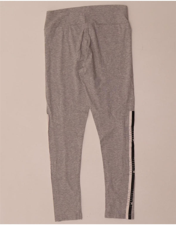 Leggings grafic Puma pentru femei UK 10, bumbac color bloc, gri mic