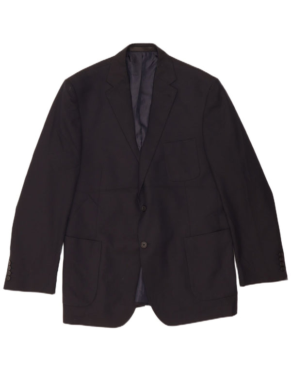 Мужской длинный пиджак на двух пуговицах Marks & Spencer UK 44 XL темно-синий