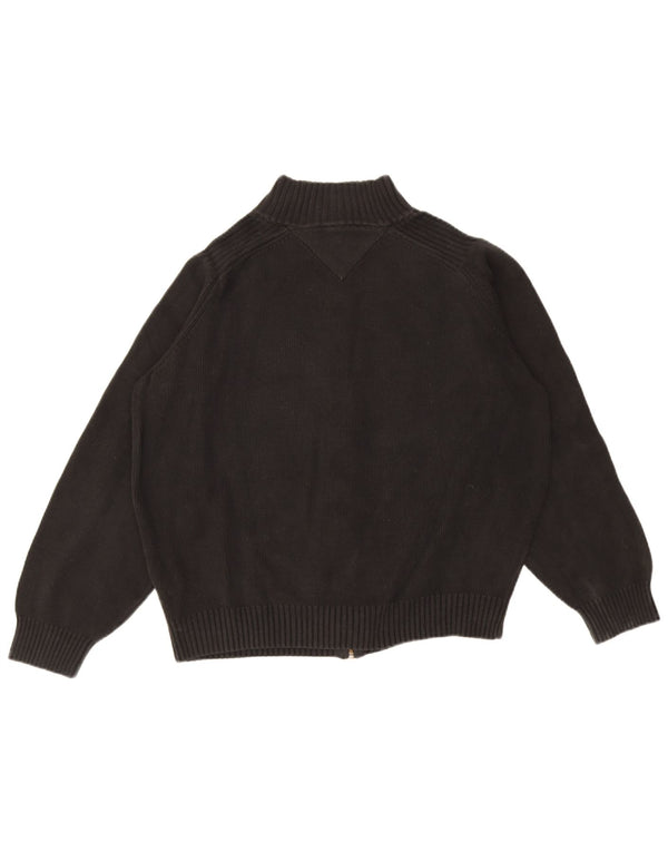 Tommy Hilfiger Pull cardigan surdimensionné pour femme UK 10 Petit coton noir