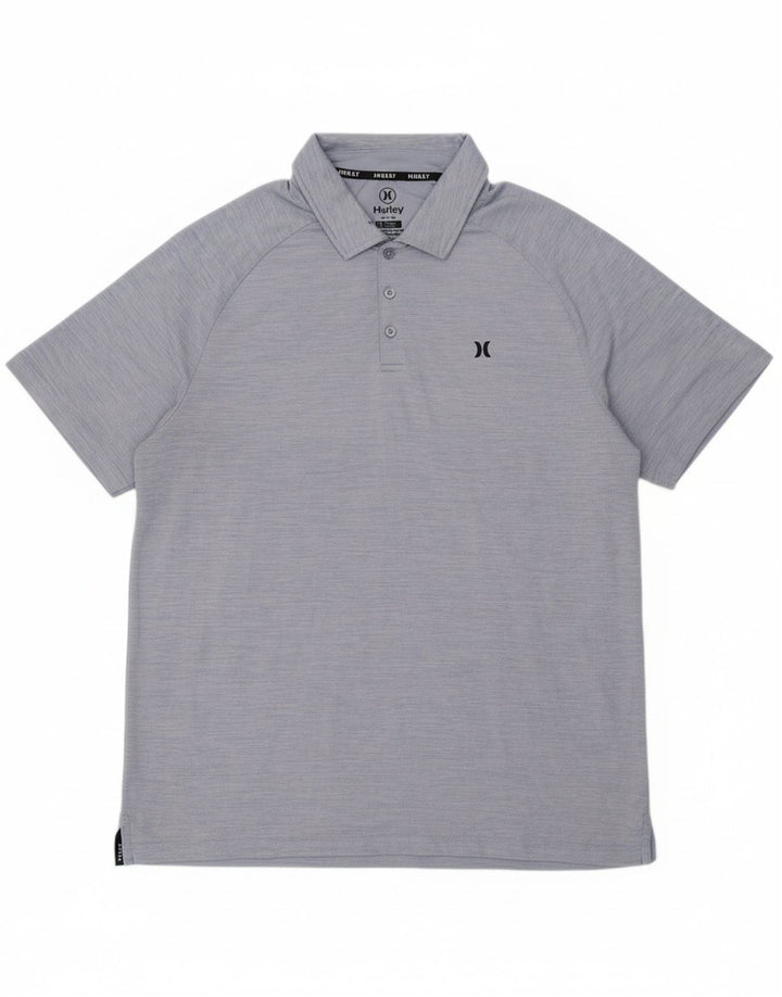 HURLEY Mens Polo Shirt Large Blue Polyester