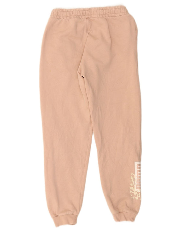Puma Pantaloni da tuta con grafica da donna Joggers UK 8 Small Rosa Cotone