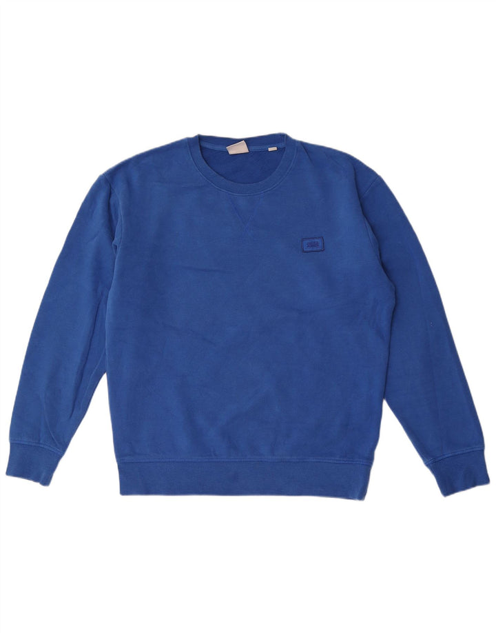 Jack & Jones Mens Sweatshirt Jumper Medium Blue Cotton