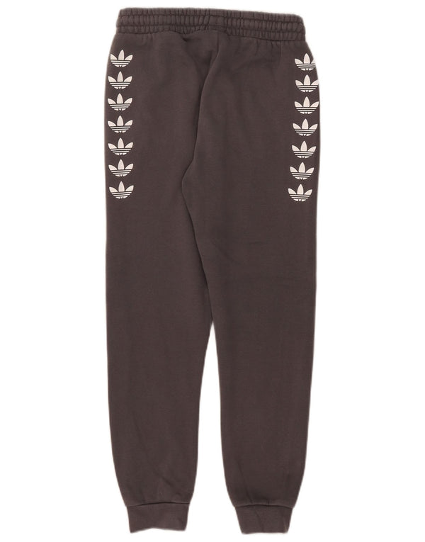 Pantaloni da tuta con grafica Adidas da ragazzo, pantaloni da jogging, 11-12 anni, cotone grigio