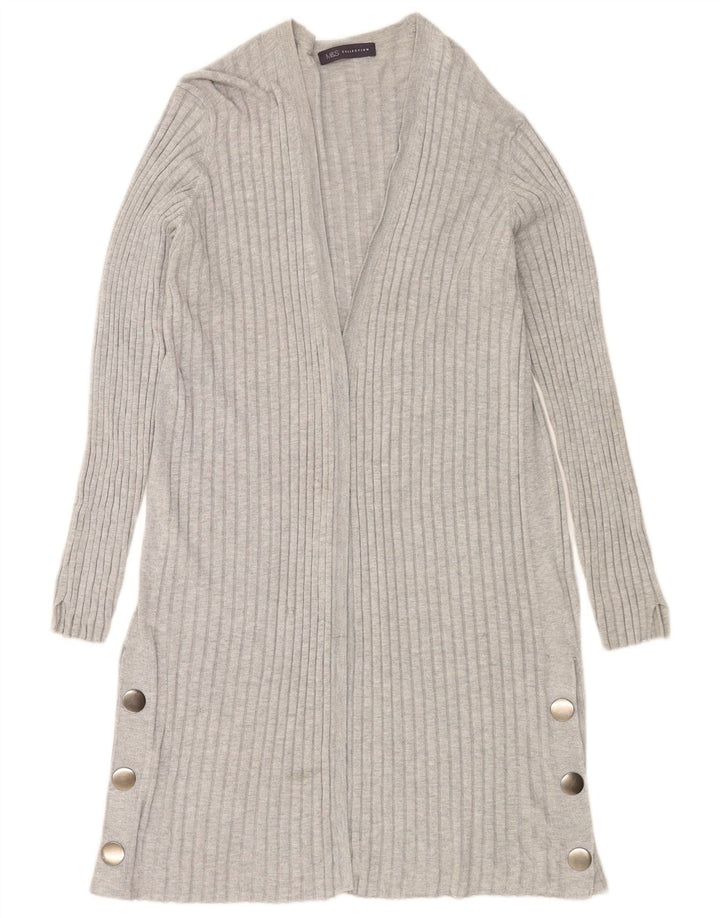 Marks & Spencer Damen Longline-Cardigan-Pullover UK 14 Mittelgrau