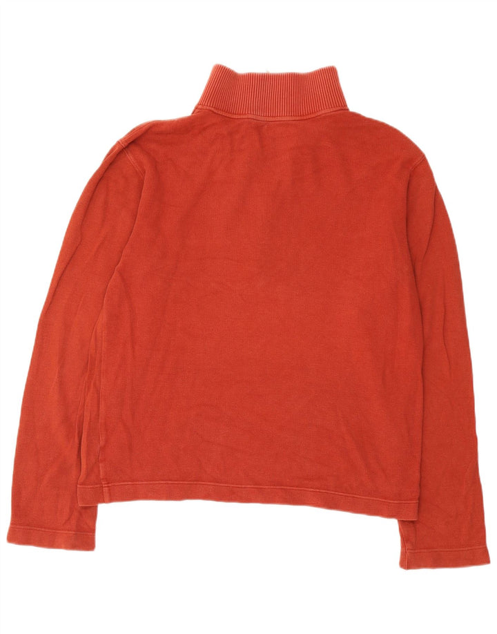 Gap Herre Zip Neck Sweatshirt Jumper Medium Rød Bomuld