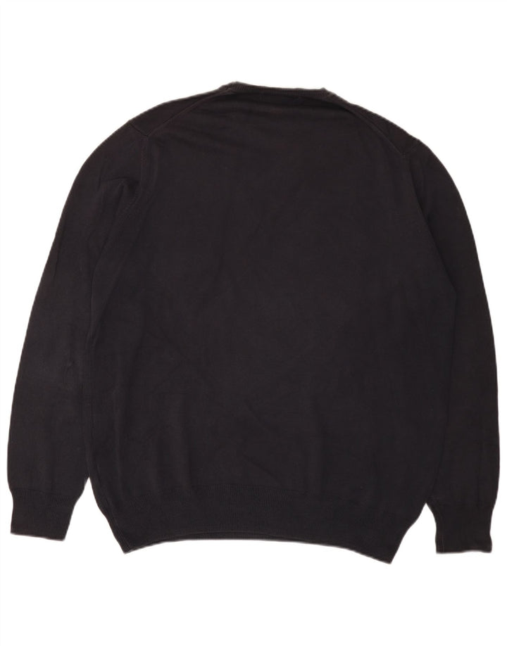 Zara Mens Crew Neck Jumper Sweater XL Black