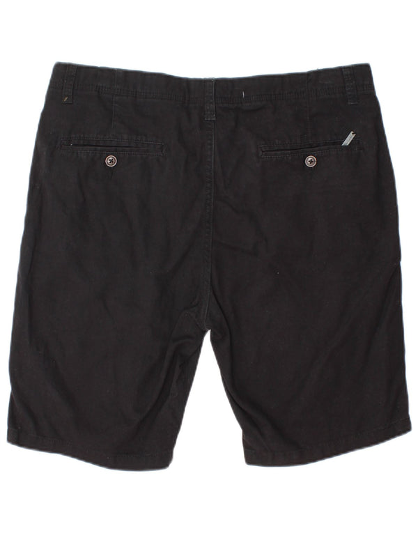 Pierre Cardin Mens Regular Fit Chino Shorts Medium W32  Black Cotton