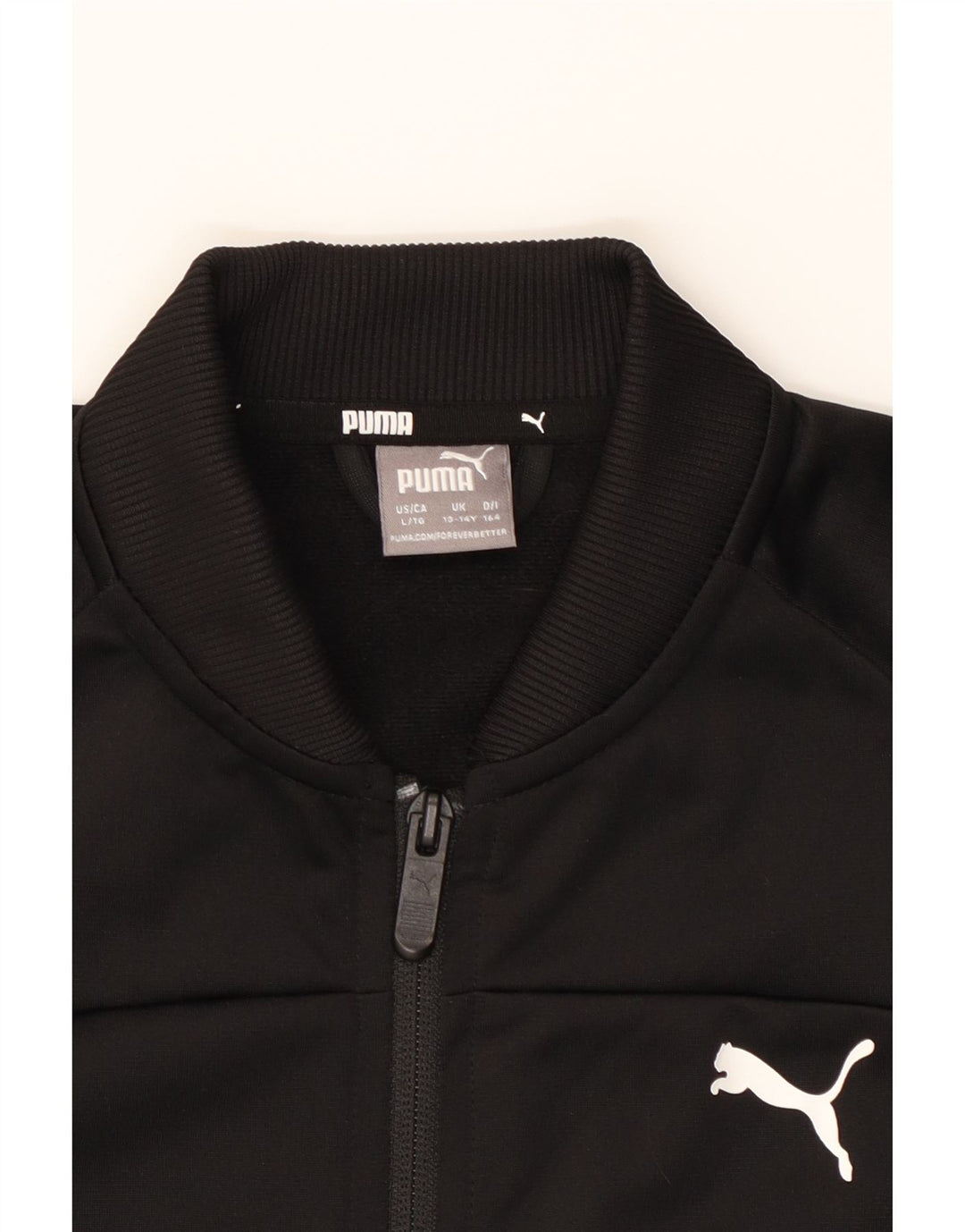 PUMA Boys Tracksuit Top Jacket 13-14 Years Black Polyester Vintage Puma and Second-Hand Puma from Messina Hembry 