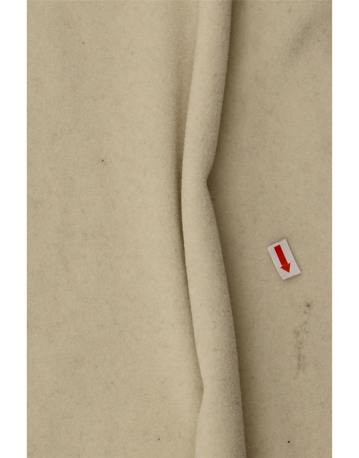 FILA Mens Zip Neck Fleece Jumper IT 46 Small Off White Polyester Vintage Fila and Second-Hand Fila from Messina Hembry 