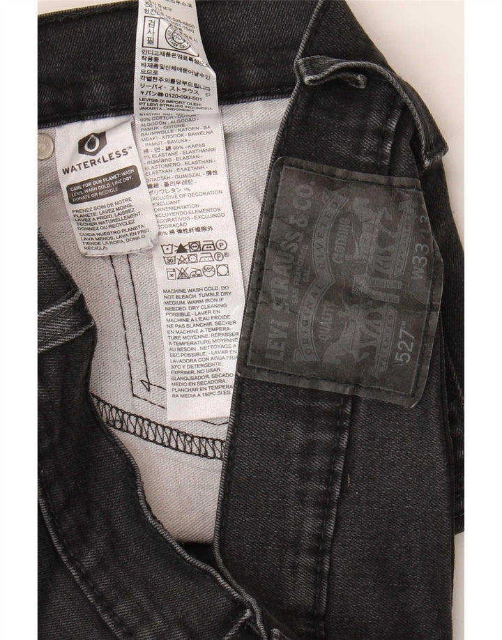 Levi's Hombre 527 Vaqueros Bootcut W33 L34 Algodón Negro