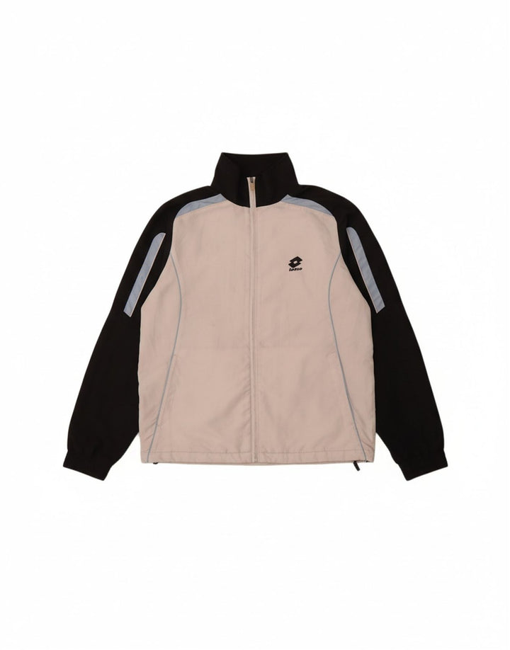 LOTTO Mens Tracksuit Top Jacket Large Off White Colourblock Polyester Vintage Lotto and Second-Hand Lotto from Messina Hembry 