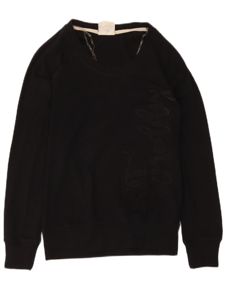 Felpa grafica da donna Freddy Jumper UK 12 Medium Black Cotton