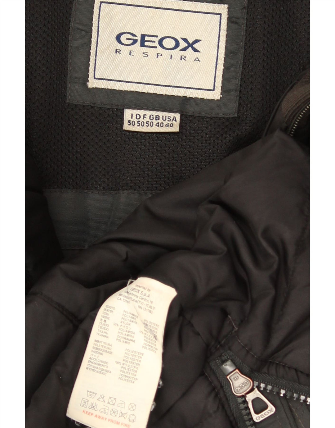 Geox Mens Respira Utility Jacket UK 40 Large Grey Polyamide