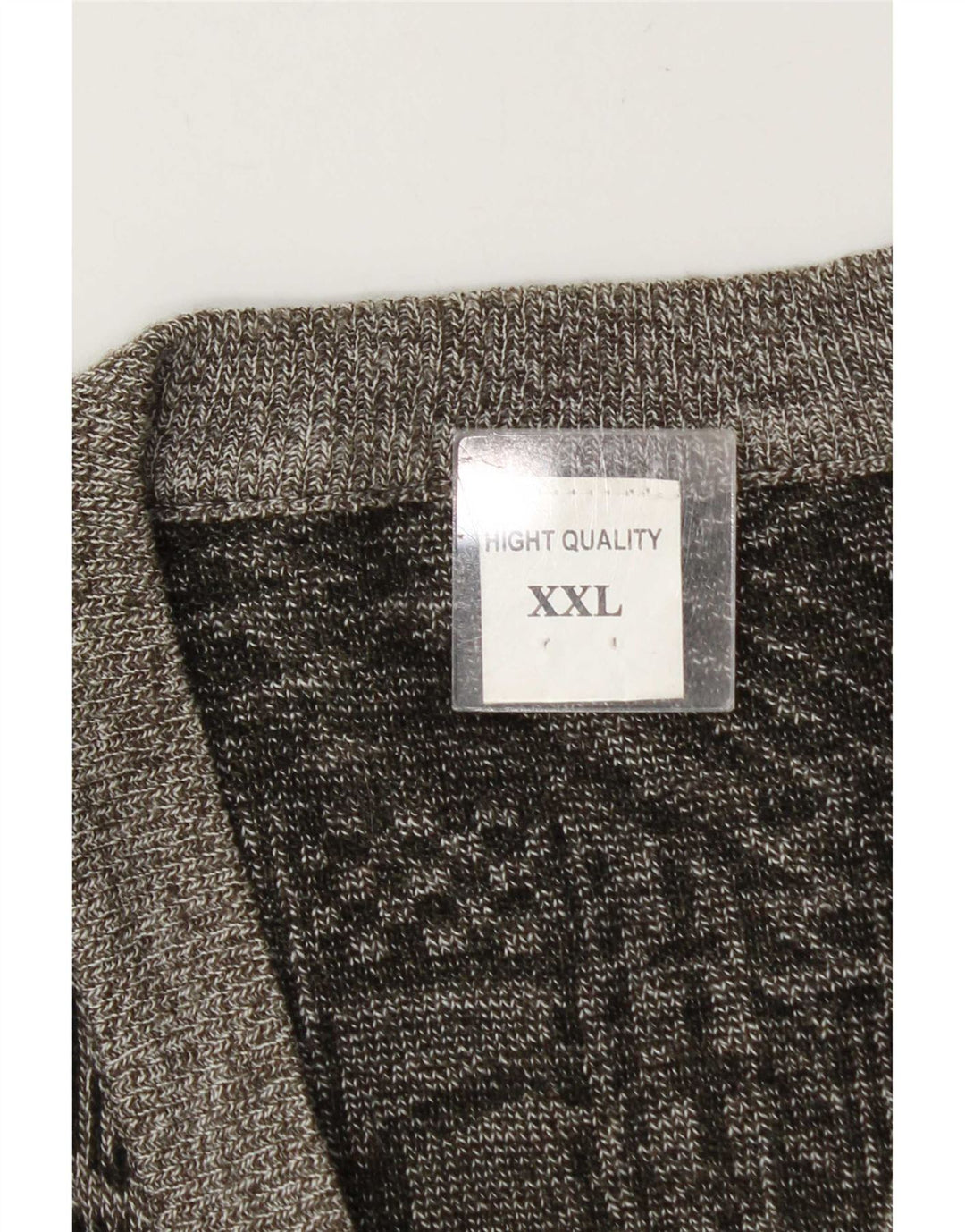 Vintage Mens Vest Tank Top 2XL Grey Geometric Wool