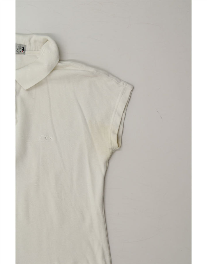 FILA Womens Polo Shirt IT 48 XL White Cotton Vintage Fila and Second-Hand Fila from Messina Hembry 