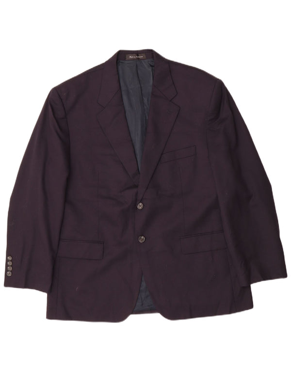 Jachetă Blazer pentru bărbați Chaps cu 2 nasturi UK 42 XL Lână bleumarin
