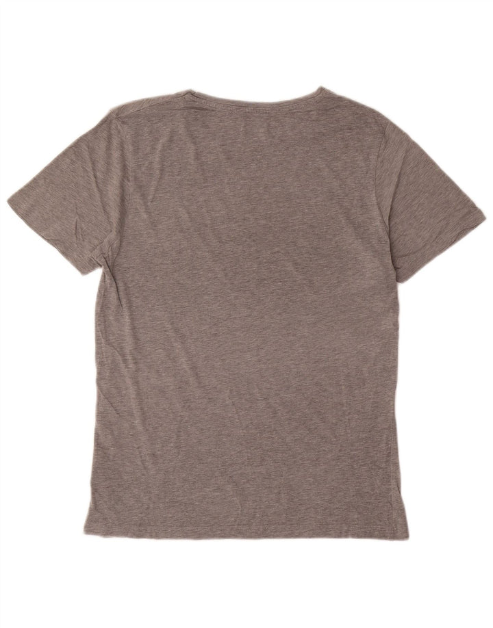 T-shirt grafica da uomo Jack & Jones Top in cotone grigio medio