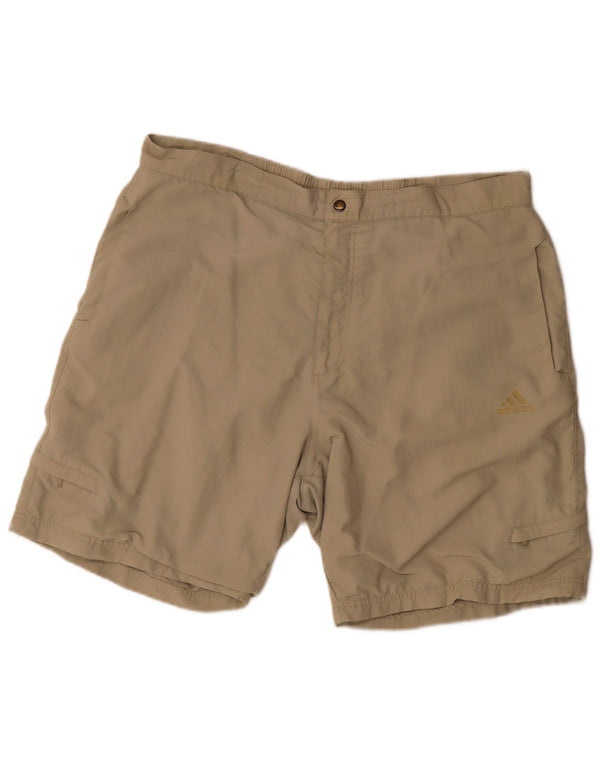 Pantaloncini cargo Adidas da uomo XL W38 Beige in poliammide