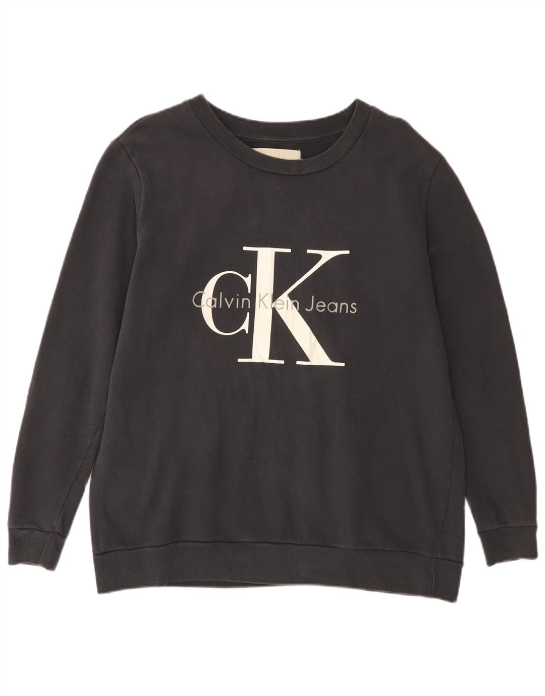 CALVIN KLEIN JEANS Mens Graphic Sweatshirt Jumper Small Black