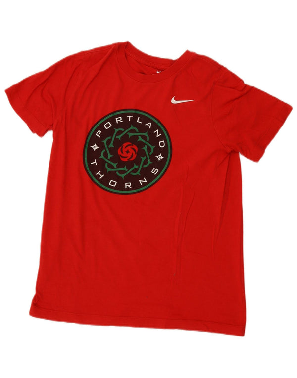 Nike Damen Portland Thorns Graphic T-Shirt Top UK 14 Large Rot