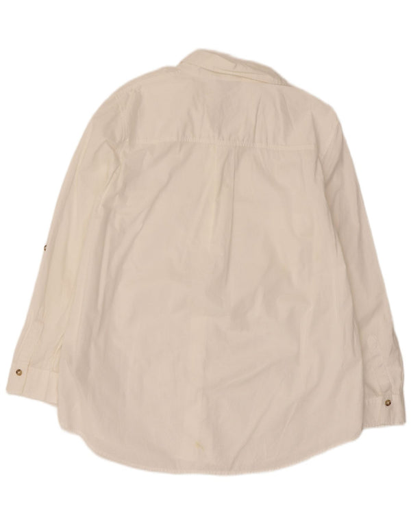 Massimo Dutti Chemise à manches longues pour femme EU 44 XL Blanc Coton