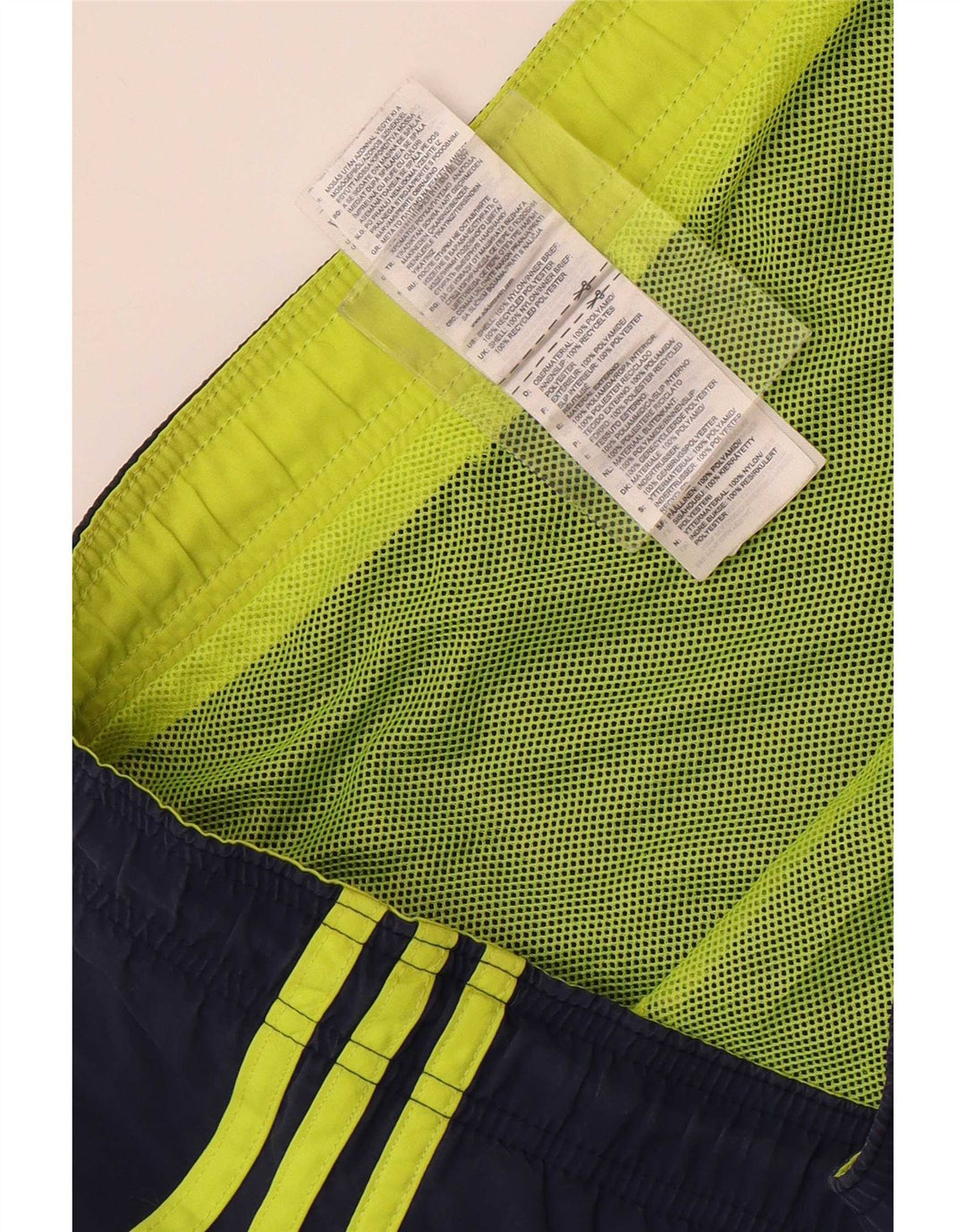 Pantaloncini da bagno da uomo Adidas medi in nylon blu navy