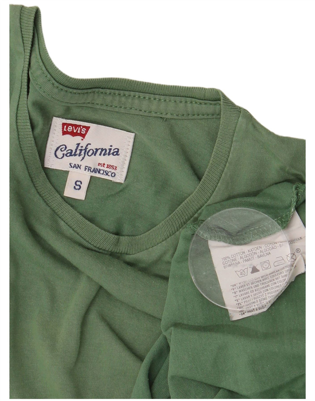 Levi's Mens T-Shirt Top Small Green Cotton