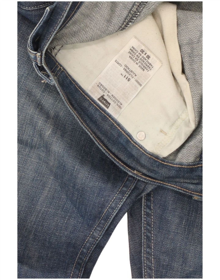 Levi's Womens Slim Jeans W30 L30 Blue Cotton