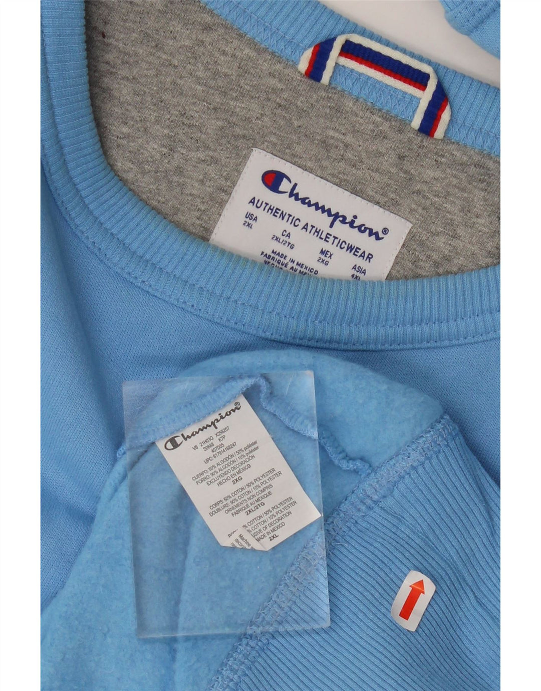 CHAMPION Mens Sweatshirt Jumper 2XL Blue Cotton