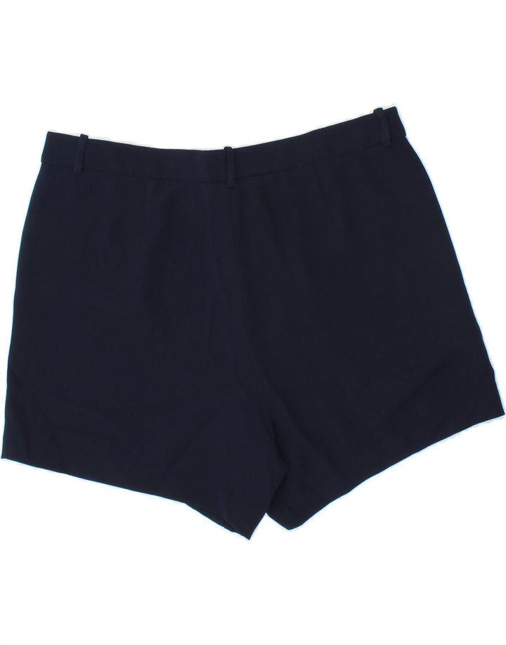J. CREW Womens Pegged Chino Shorts US 12 Large W34 Navy Blue Polyester Vintage J. Crew and Second-Hand J. Crew from Messina Hembry 
