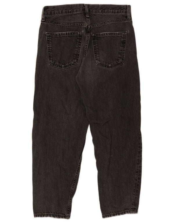 Gap Damen-Jeans mit hoher Taille, kurz geschnitten, W26, L24, graue Baumwolle