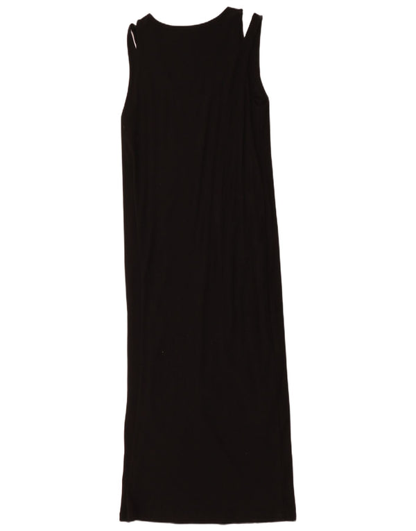 MINT VELVET Damen Ärmelloses Maxikleid UK 12 Medium Schwarz
