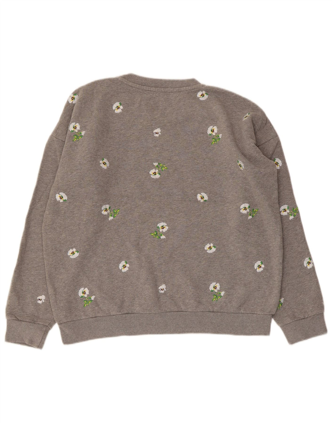 JACK WILLS Womens Oversized Sweatshirt Jumper UK 8 Small Grey Floral