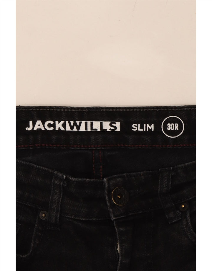 JACK WILLS Mens Slim Jeans W30 L29 Black Cotton Vintage Jack Wills and Second-Hand Jack Wills from Messina Hembry 