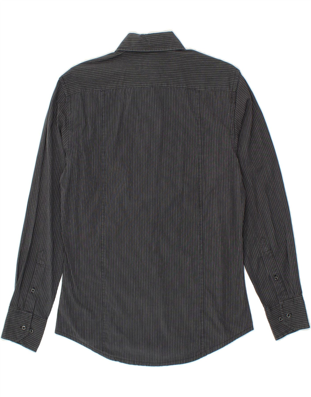 KAPPA Mens Shirt Small Grey Pinstripe Cotton Vintage Kappa and Second-Hand Kappa from Messina Hembry 