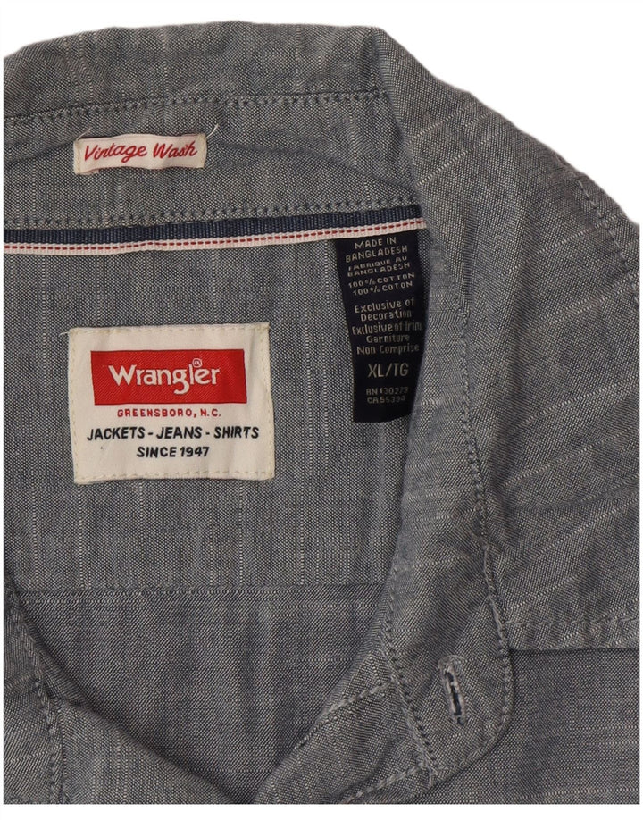 Chemise Homme Wrangler XL Bleu Coton