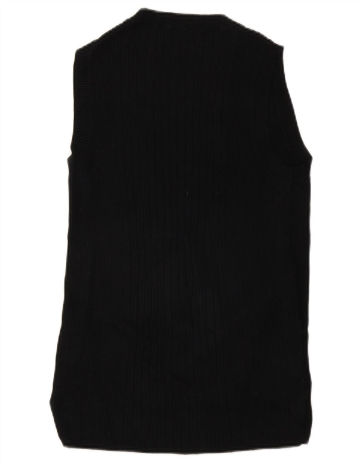 Marks & Spencer Womens Vest Top UK 14 Medium Black Viscose