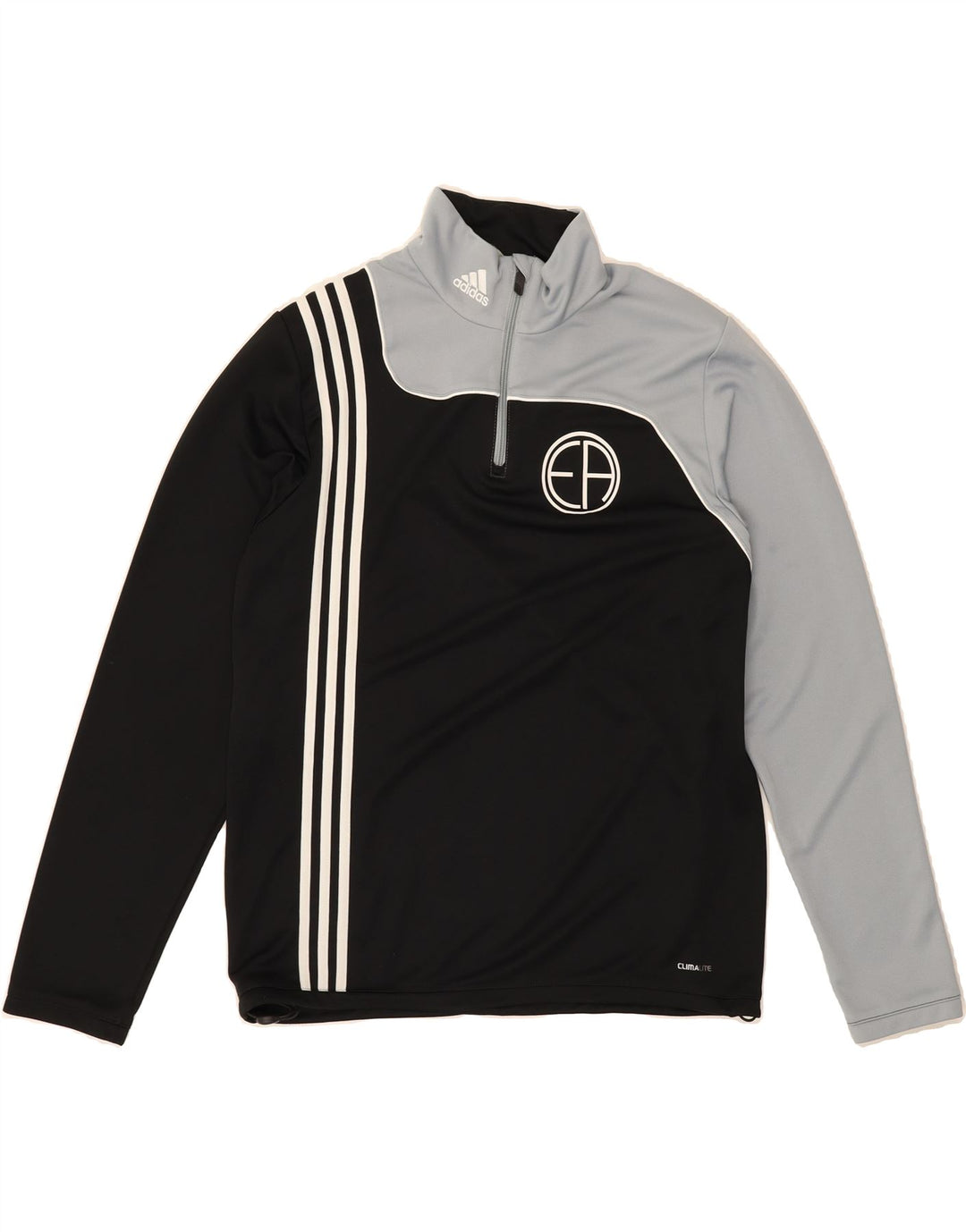 ADIDAS Mens Climalite Pullover Tracksuit Top UK 44/46 Large Black Vintage Adidas and Second-Hand Adidas from Messina Hembry 