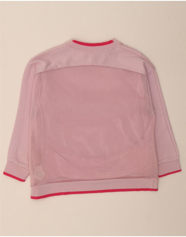 PUMA Womens Oversized Graphic Sweatshirt Jumper UK 12 Medium Pink Cotton Vintage Puma and Second-Hand Puma from Messina Hembry 