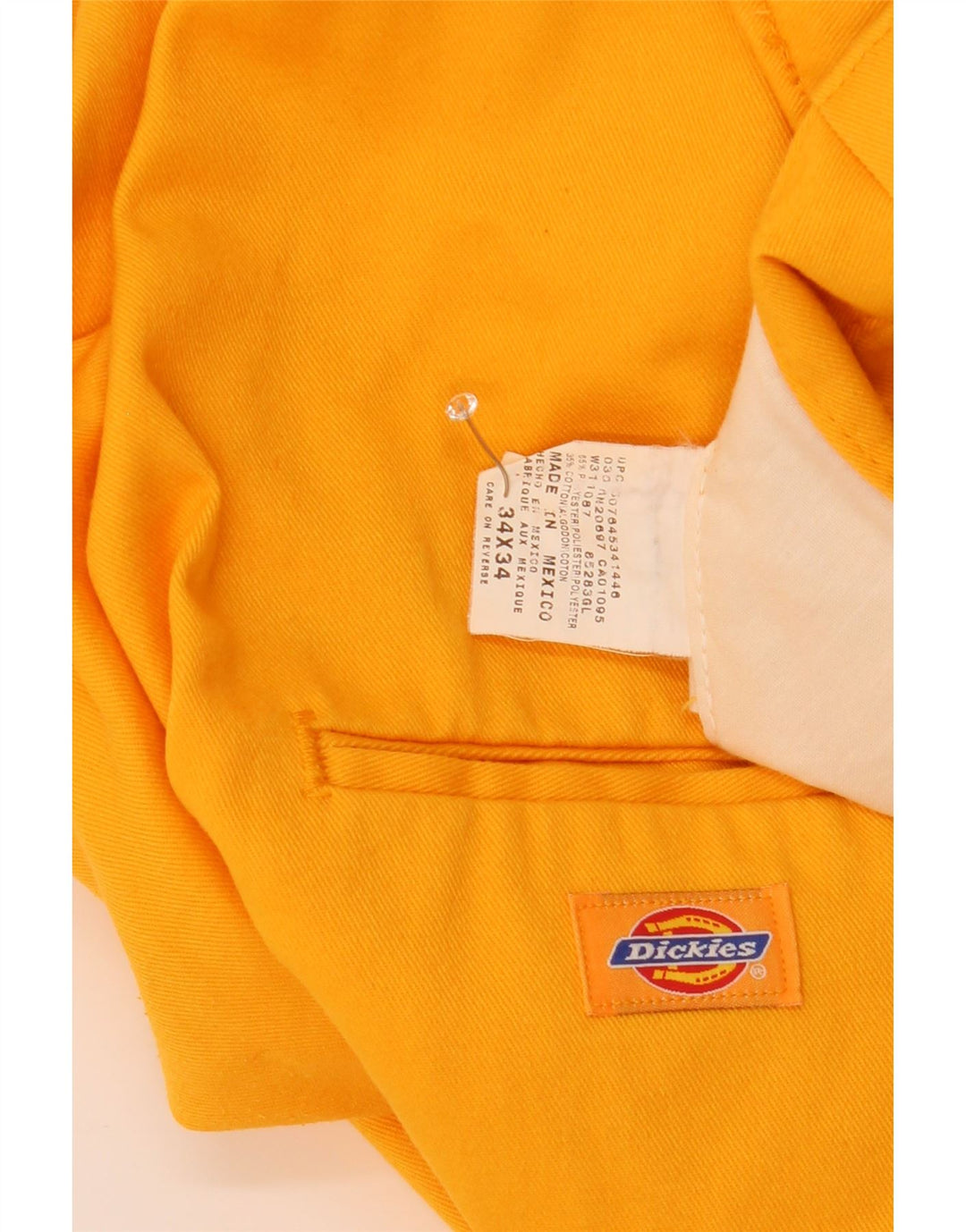 Dickies Herre Crop Cargo Bukser W34 L24 Gul Polyester