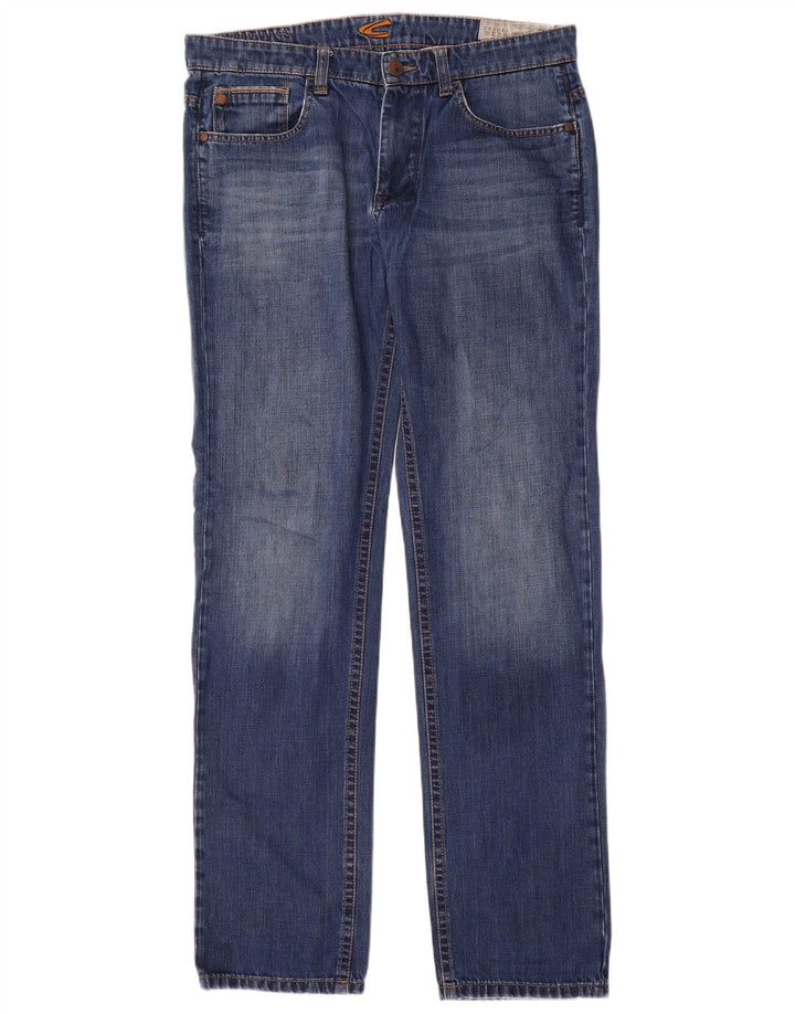 Camel Active Mens Straight Jeans W34 L34 Blue Cotton