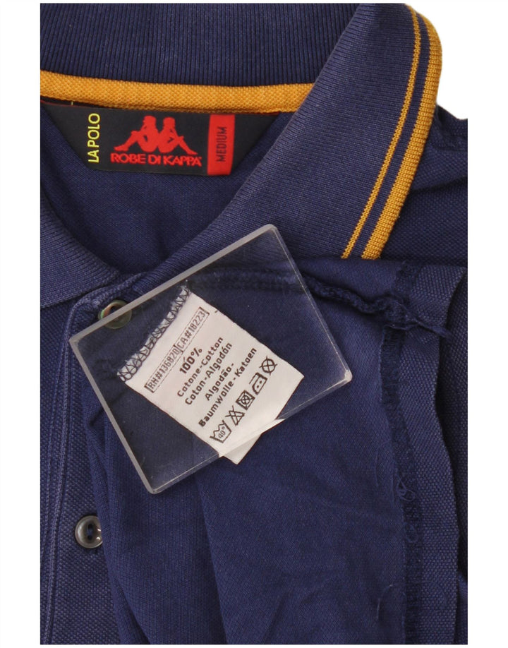 Kappa Mens Polo Shirt Medium Navy Blue Cotton