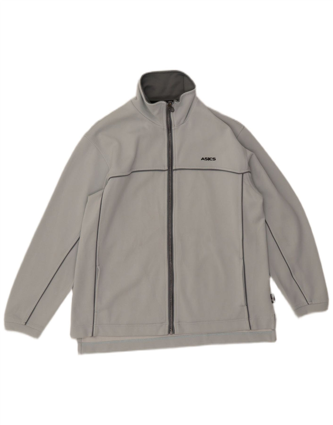 Asics Womens Tracksuit Top Jacket UK 14 Medium Grey