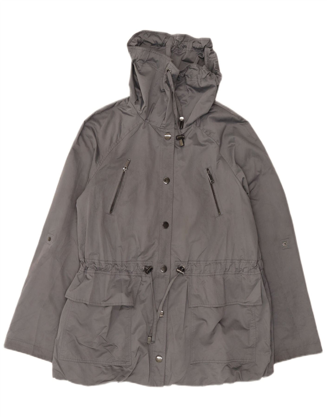MINT VELVET Womens Oversized Utility Jacket UK 10 Small  Grey Polyester