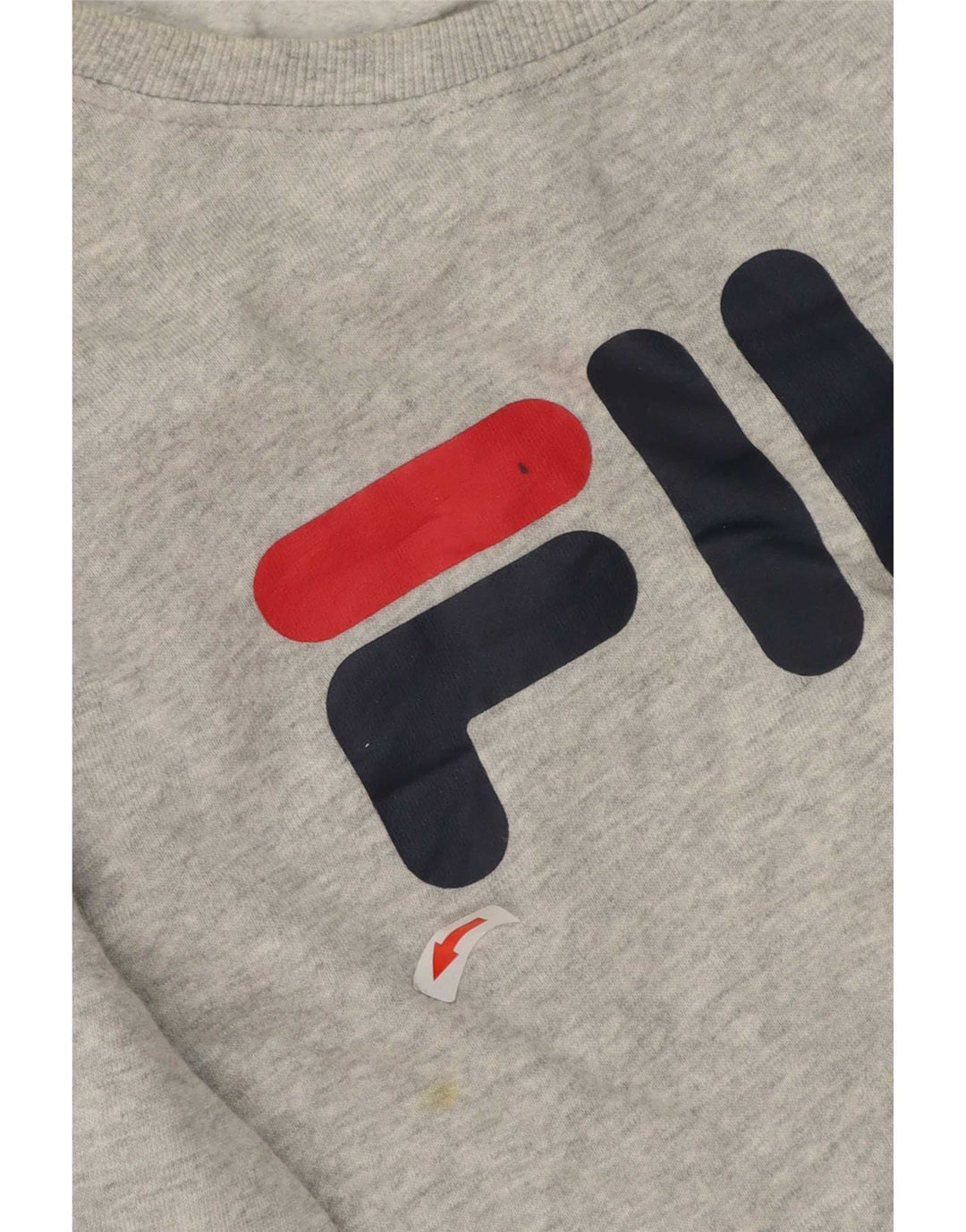 Fila Mens Graphic Sweatshirt Jumper Medium Grey Flecked Cotton