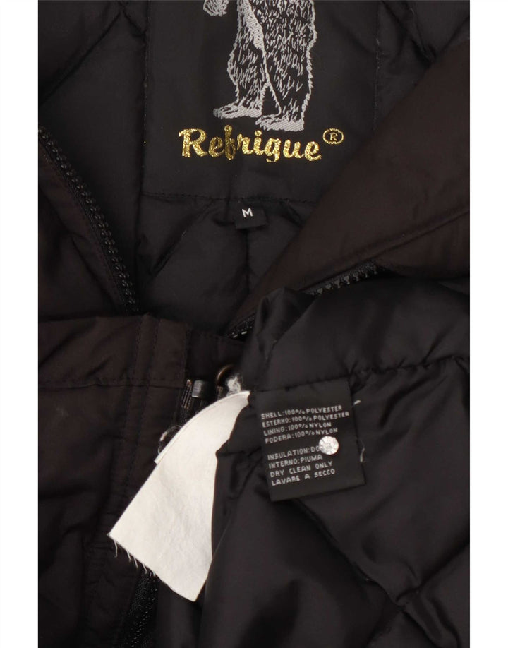 Refrigue Dame Hooded Parka Jacket UK 12 Medium Grey Polyester